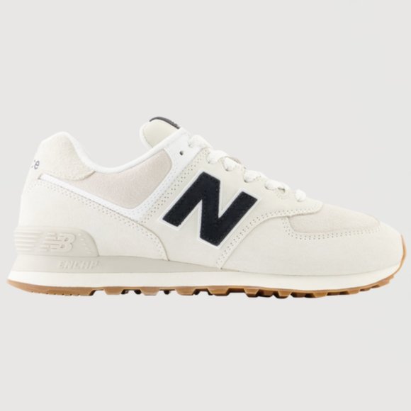 New Balance 574 White/Black/Gum Size 13 - Picture 1 of 6